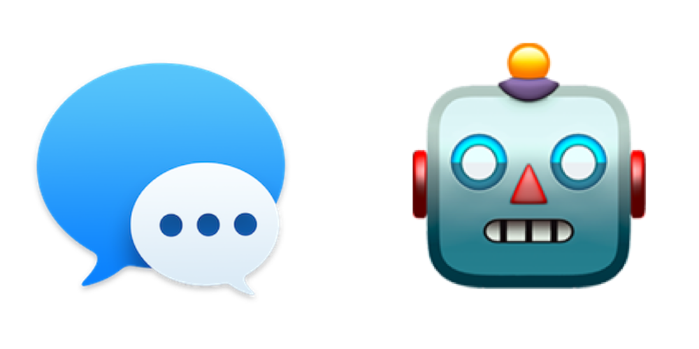 iMessage icon with robot emoji
